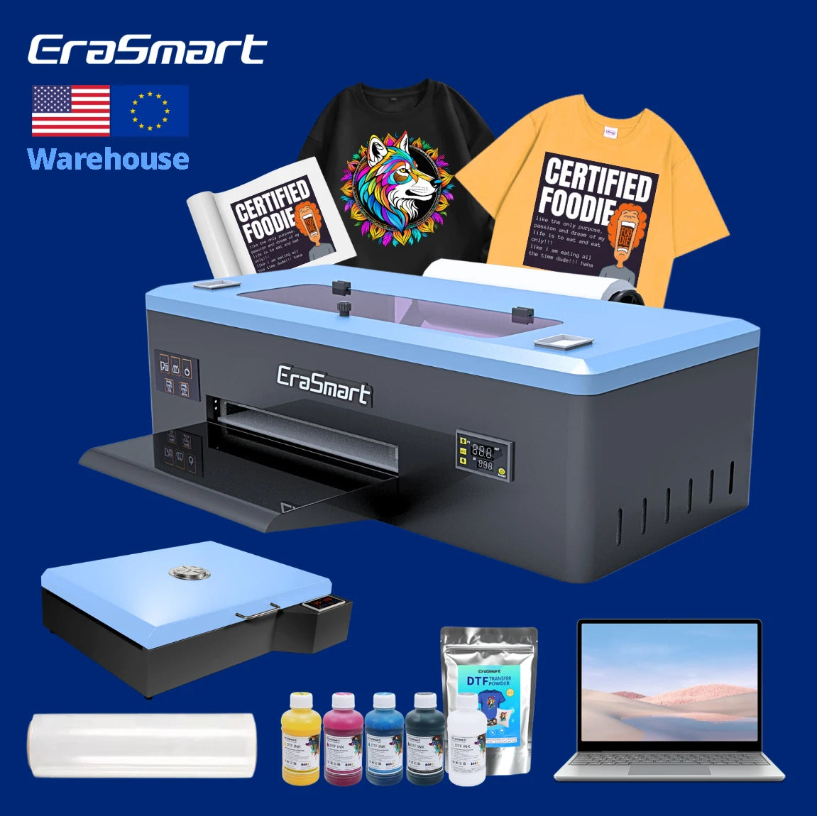 EraSmart A3 DTF Roll-to-Roll Printer 1440dpi Pink